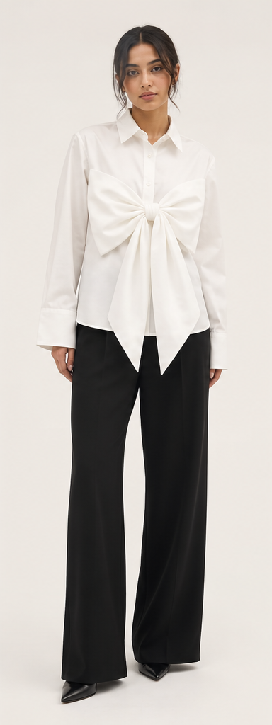 A bow top that keeps the cute thing under control.